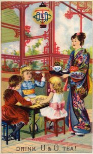 Kinder bei einer japanischen Teezeremonie von American School