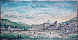 Stadt und Schloss von Perote, Mexiko