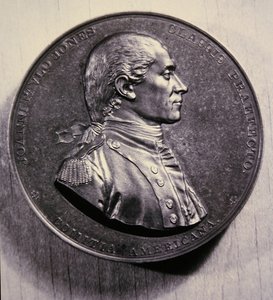 Gedenkmedaille von John Paul Jones, nach einem Porträt von Jean-Antoine Houdon von American School