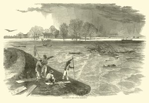Crevasse am unteren Mississippi, 1862 von American School