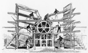 Zylinder-Druckpresse erfunden von Richard March Hoe (1812-86) New York, 1846
