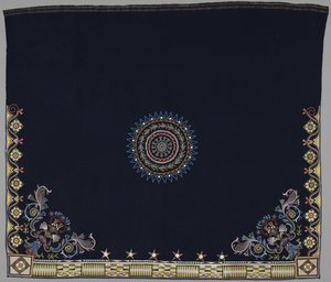 Tanzdecke, Anishinabe, Dakota, ca. 1840-50 (Wolle, Seide & Perlen) von American School