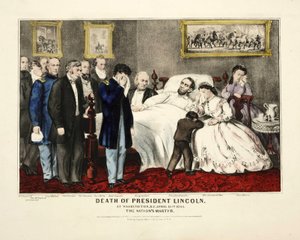 Tod von Präsident Lincoln, in Washington, DC, 15. April 1865, veröffentlicht 1865