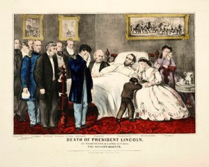 Tod von Präsident Lincoln, in Washington, DC, 15. April 1865