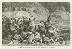 Niederlage der Thraker durch die makedonische Phalanx von American School