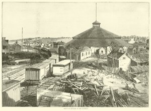 Versorgungsdepot an der Eisenbahn, Oktober 1863 von American School