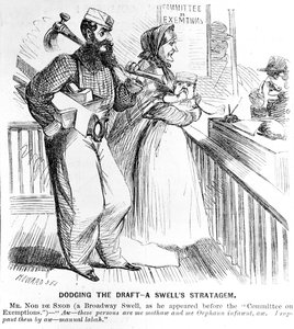 Einem Entwurf ausweichen - Eine Strategie eines Dandys, aus Frank Leslies Illustrated Newspaper, 19. September 1863 von American School