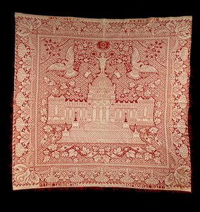 Doppelgewebte Decke, ca. 1876