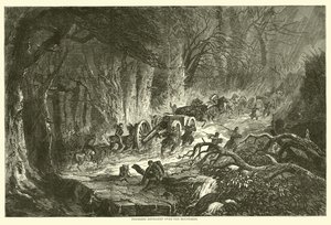 Artillerie über die Berge ziehen, August 1863 von American School