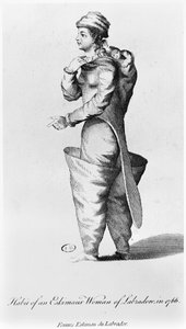 Kleidung für eine Eskimofrau aus Labrador, 1766