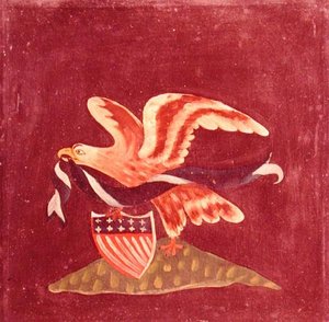 Adler mit amerikanischem Schild, ca. 1800-99 von American School