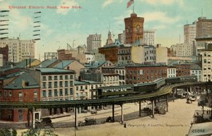 Erhöhte elektrische Straße, New York, um 1900 von American School