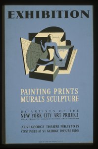 Ausstellung von Gemälden, Drucken, Wandmalereien und Skulpturen von Künstlern des New York City Art Project von American School