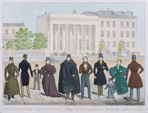Herbst- und Wintermode für 1835 und 1836 von James Wilson, New York von American School