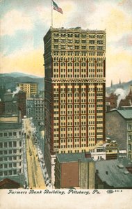 Farmers Bank Building, Pittsburgh, Pennsylvania, USA (Farblithografie) von American School