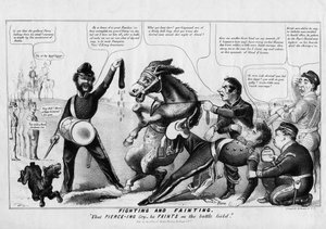 Kämpfen und Ohnmacht: dieser durchdringende Schrei - er fällt auf dem Schlachtfeld in Ohnmacht, veröffentlicht von Strong Litho, New York, ca. 1852