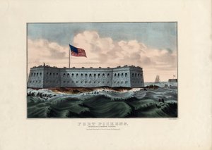 Fort Pickens: Pensacola Harbor, Florida, veröffentlicht von Currier & Ives, ca. 1865 von American School