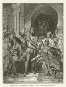 Friedrich Barbarossa bittet Heinrich den Löwen um Hilfe von American School