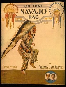 Titelblatt für Oh that Navajo Rag von Williams und Van Alstyne, ca. 1912