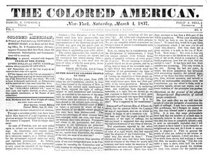 Titelseite von The Colored American, 4. März 1867 von American School