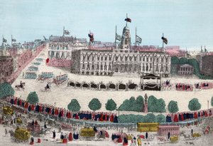 Trauerzug von Abraham Lincoln, 25. April 1865 in New York, veröffentlicht 1865