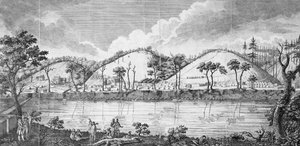 General John Burgoyne (1723-92) trifft die Indianer