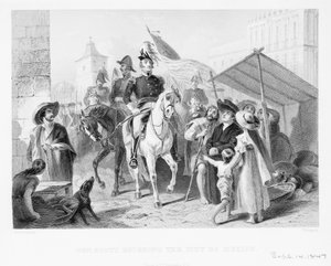 General Winfield Scott (1786-1866) betritt die Stadt Mexiko, 1847