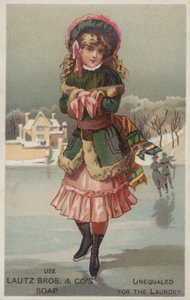 Mädchen beim Eislaufen von American School