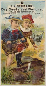 Mädchen und Junge krabben im Felsenpool von American School