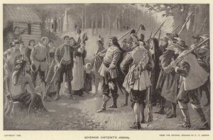 Ankunft von Gouverneur Carteret von American School