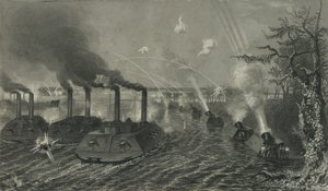 Kanonen- und Mörserboote auf dem Mississippi, ca. 1878