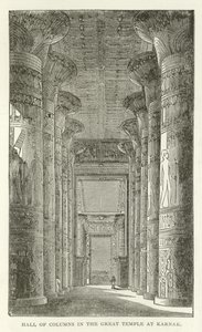Säulenhalle im Großen Tempel von Karnak von American School