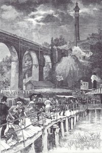 High Bridge über den Harlem River, die frisches Wasser von Westchester County zum Central Park Reservoir führt