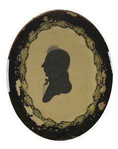 Hohlgeschnittener Scherenschnitt eines Mannes, ca. 1800-1805 von American School
