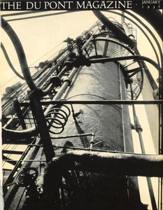 Industrieanlage, Titelseite des DuPont Magazins, Januar 1931 von American School