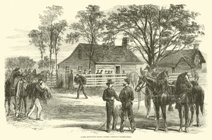 James Bennetts Haus, wo Johnston kapitulierte, April 1865 von American School