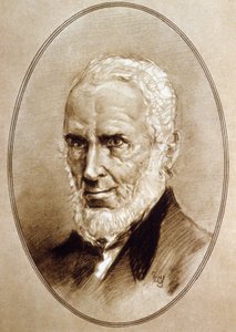 John Greenleaf Whittier (Lithografie) von American School