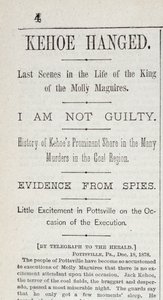 Kehoe gehängt, aus dem New York Herald, 19. Dezember 1878