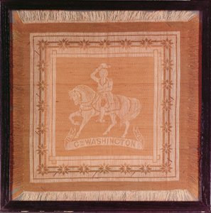 Taschentuch mit George Washington (1732-99) zu Pferd, 1876