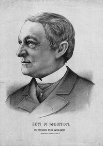 Levi P. Morton, Vizepräsident der Vereinigten Staaten, veröffentlicht von Currier & Ives, 1889-93 von American School