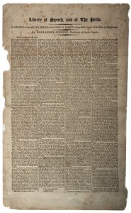 Freiheit der Rede und der Presse, Januar 1799 von American School