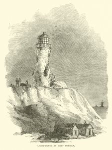 Leuchtturm bei Fort Morgan, August 1864 von American School