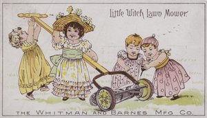 Little Witch Rasenmäher (Chromolithographie) von American School