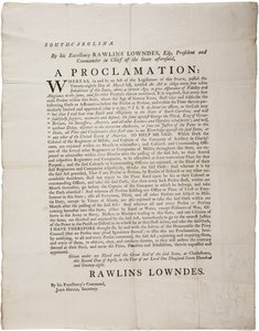 Treueeid zum Schutz der Unabhängigkeit von South Carolina, 2. April 1778 von American School