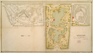Karte des Garfield-Parks, Chicago, Illinois von American School