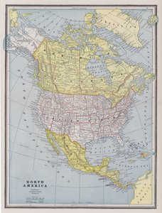 Karte von Nordamerika von American School