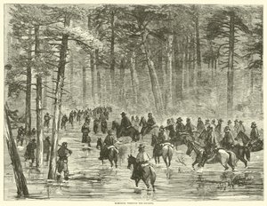 Marsch durch die Sümpfe, Januar 1865 von American School