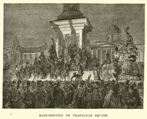 Massenversammlung auf dem Trafalgar Square von American School