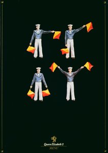 Menüdeckblatt von der QE2