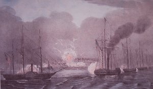 Mexikanisch-Amerikanischer Krieg (1846-48), US-Marine bombardiert Veracruz von American School